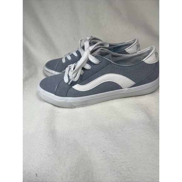 BLOWFISH Malibu Women’s Sneakers Size 8M Foggy Blue/White Lace Up Skate- EUC - Picture 1 of 8